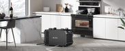 AlorAir Galaxy 85P specifications graphic showing 115V power, 5.3A current, R32 refrigerant, MERV-1 filtration, and quiet operation.