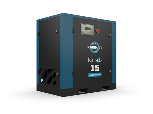 Kaishan KRSB-20 20hp rotary screw air compressor with belt drive system delivering 90cfm airflow capacity