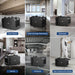 AlorAir Galaxy 60 crawlspace dehumidifier shown in six use cases: crawl space, water damage restoration, basement, home, industrial facility, and construction drying