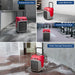 AlorAir Storm 80X dehumidifier shown in four applications: construction sites, large basement, commercial usage, and water damage restoration