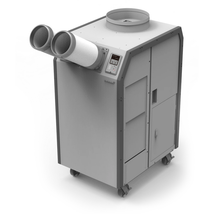 Powerful Airrex HSC-36P 3-ton portable spot cooler, ideal for industrial and commercial spaces, boasting 36,000 BTU cooling capacity and easy mobility.