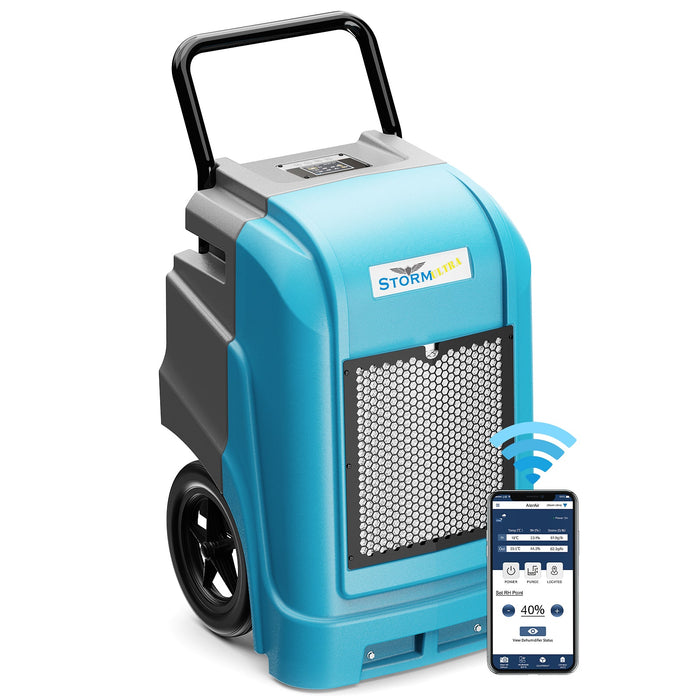 AlorAir Storm Ultra-WIFI Industrial Dehumidifier - 90 PPD | 210 CFM | 6300 ft³