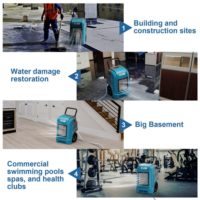 AlorAir Storm Ultra-WIFI Industrial Dehumidifier - 90 PPD | 210 CFM | 6300 ft³