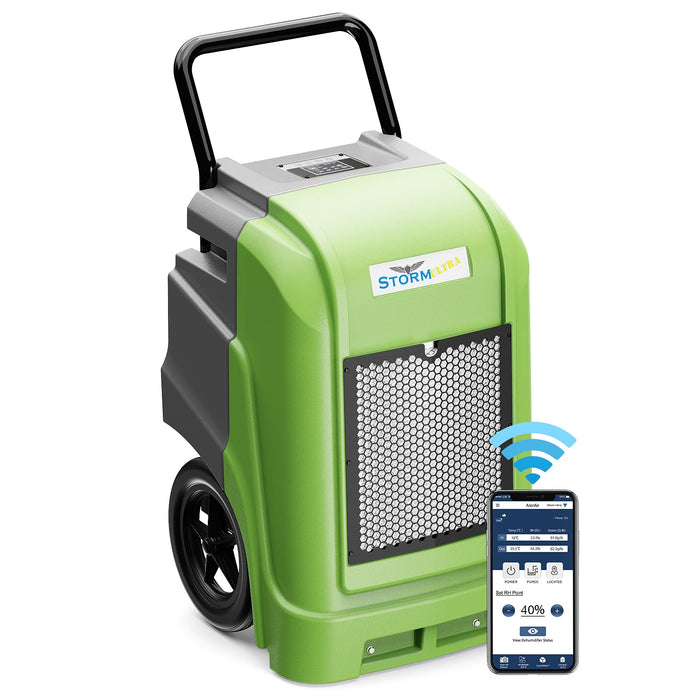 AlorAir Storm Ultra-WIFI Industrial Dehumidifier - 90 PPD | 210 CFM | 6300 ft³