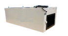 A BSE AIRPRO Commercial 1100 CFM Ambient Air Cleaner unit is displayed in isolation against a light background, showcasing the device’s external structure and filtration vents.
