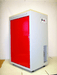 An EBac Freestar Commercial & Industrial Dehumidifier with a 105 PPD capacity and 538 CFM airflow, featuring a red door on the front and a grey body, model number 10283GR-US.