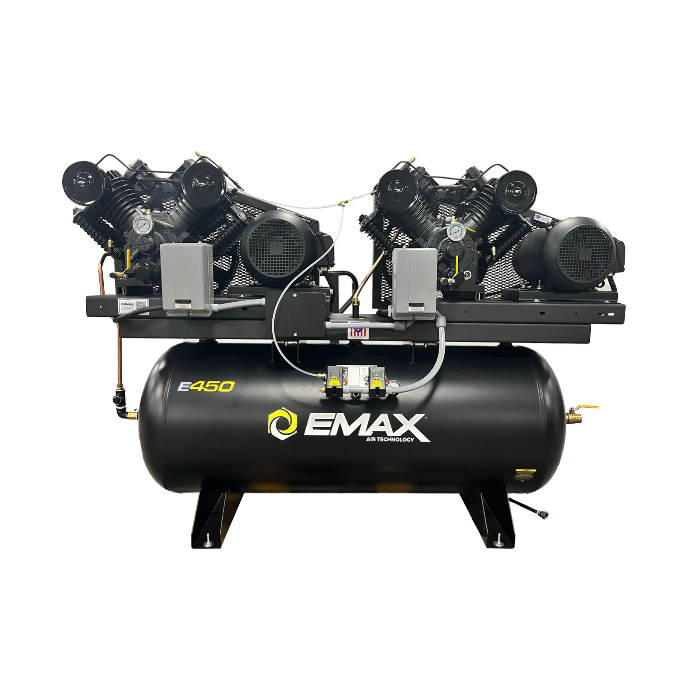 EMAXE450-SDR Series Silent Air Duplex Piston Air Compressors with Radiator Aftercoolers