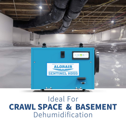 HD55S Applied in Crawl Space or Basement setting