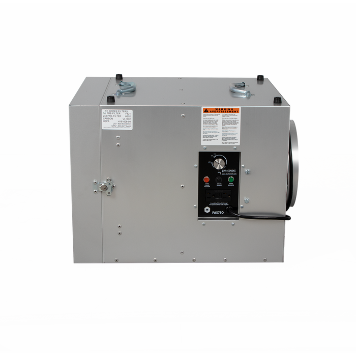 Side view of PAS750 with its control panel