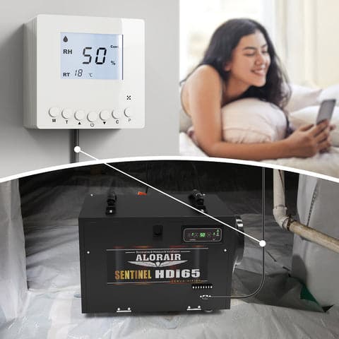 AlorAir Optional Remote Controller for Digital Humidity, Temperature, Adapt the Humidity Level, for Crawl Space Basement Dehumidifier Sentinel HD55 HD90 HDi90 HDi120 SLGR 1400X, White