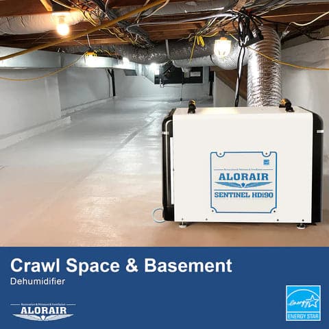 Sentinel HDi90 in a crawl space or basement setting