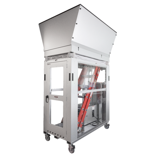 Top extension attached to AIRE GUARDIAN® Mobile Dust Containment Cart AG8000