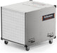 AlorAir HEPA Pro UVIG one-piece stainless steel housing shown up close, highlighting its corrosion-resistant commercial-grade construction