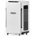 AlorAir Sentinel Pro55X commercial dehumidifier shown at an angle with intelligent touch panel and MERV-1 filter grille
