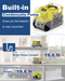 AlorAir Storm LGR 1250X Yellow WiFi dehumidifier with built-in condensate pump and long drain hose capability.