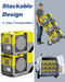 AlorAir Storm LGR 1250X Yellow WiFi dehumidifier with stackable design for transport and storage.