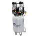 Angled view of the California Air Tools Ultra Quiet & Oil-Free Compressor – 2HP / 10 Gal with dual piston pump