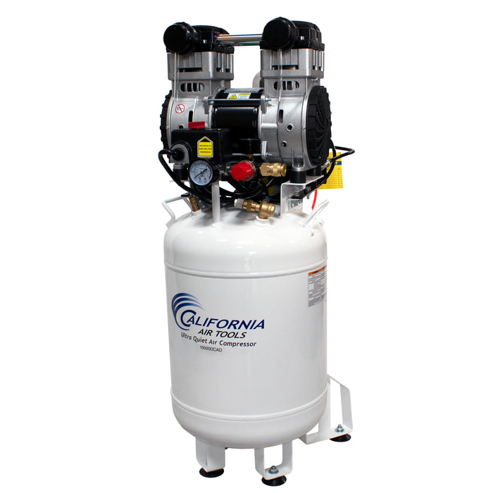 Angled view of Ultra Quiet & Oil-Free Compressor – 2HP / 10 Gal, California Air Tools 10020DCAD