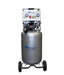 Front view of California Air Tools Ultra Quiet & Oil-Free 2.0 HP 20 gallon steel tank air compressor with control panel, wheels, and vertical design.