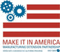 Made in America Manufacturing Extension Partnership badge used by California Air Tools air compressors.