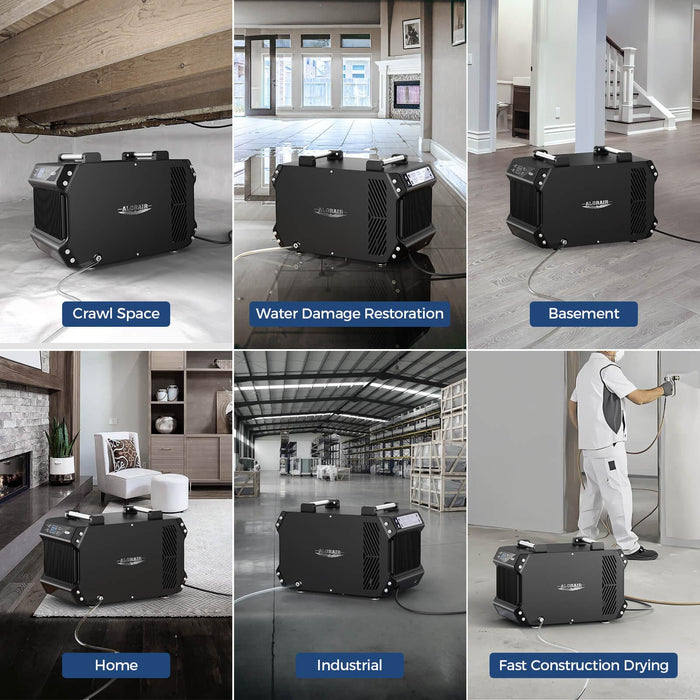 AlorAir Galaxy 85P MERV-1 filter detail showing the removable air filter that helps protect internal components from dust and airborne particles.