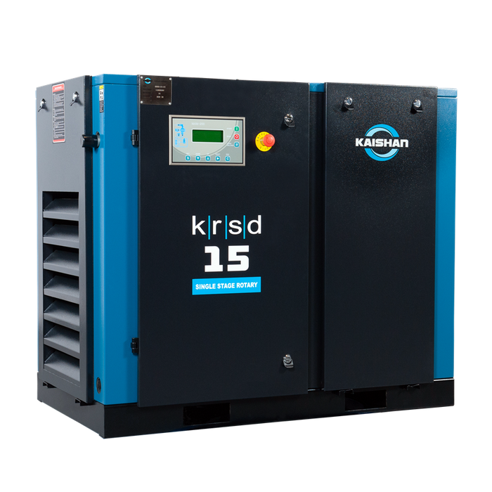 15 HP direct drive rotary screw air compressor right angle exterior Kaishan KRSD-15