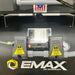 EMAX duplex air compressor showing automatic tank drain pressure controls and safety components