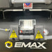 Detail view of horizontal tank and control components on EMAX E450 SD silent air duplex compressor