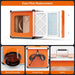 Exploded view of AlorAir negative air scrubber filter replacement, plus ducting-compatible collar, cord storage straps and steel handle