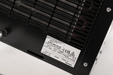 Product rating label on EBac CD100E industrial dehumidifier displaying model number and electrical data