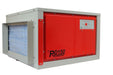Front view of EBac PD150-D high-capacity dehumidifier with red access panel and digital control interface