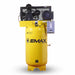 Front view of EMAX E250 series vertical piston air compressor with industrial control box