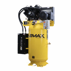 EMAX E350S Series Silent Air Industrial Pressure-Lubricated Piston Air Compressors | 70,000-Hour Rating