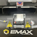 Detail of control components and air lines on EMAX E450-DR Series alternating duplex piston air compressor