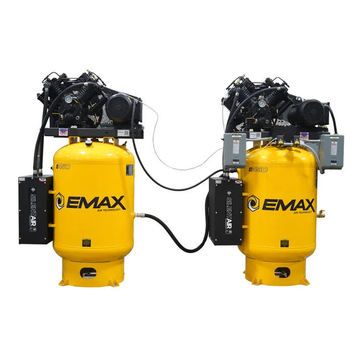 EMAX Dual SOLO Alternating Silent Air Vertical Piston Compressors — Air ...
