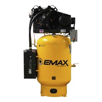 EMAX E450-S 7.5 HP 120-gallon 3-phase piston air compressor, main product photo