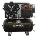 EMAX Honda GX gas driven truck mount air compressor with 2 stage pressure lubricated pump and 39 CFM at 100 PSI shown on 60 gallon tank