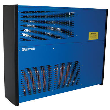 Ebac FD100 Lumber Dryer with blue steel enclosure designed for kiln drying lumber to low moisture levels