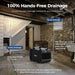 AlorAir Galaxy 60P drainage options graphic comparing gravity drainage and pump drainage with 19.6 ft maximum drainage height