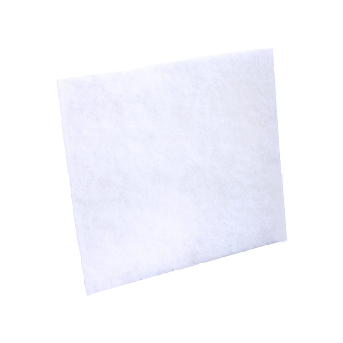 Disposable white pre filter pad used with Abatement Technologies air scrubbers to capture large dust and debris before secondary and HEPA filtration stages