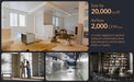 Coverage area infographic for the HEPA Pro UVIG air scrubber illustrating its rated air exchange across a large 20,000 cu ft space