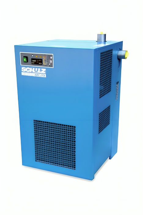 Schulz ADS 175 non cycling air dryer shown in front angled view with control panel and ventilation grille