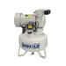 Schulz MSV6 oil-less single stage air compressor mounted on tank with regulator and gauges