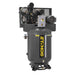 Schulz V Series industrial two stage air compressor with vertical tank, powerful 15 HP motor, and heavy duty piston system.