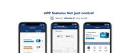 AlorAir-C app screenshots showing multiple connected AlorAir Sentinel HD55 WiFi dehumidifiers