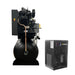 Side profile of EMAX E450 SD silent air pressure lubricated duplex air compressor with dryer
