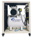 Inside view of California Air Tools ultra quiet air compressor sound proof cabinet with access panel