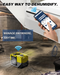 Remote monitoring of the AlorAir Storm LGR 1250X Yellow WiFi dehumidifier using the mobile app.
