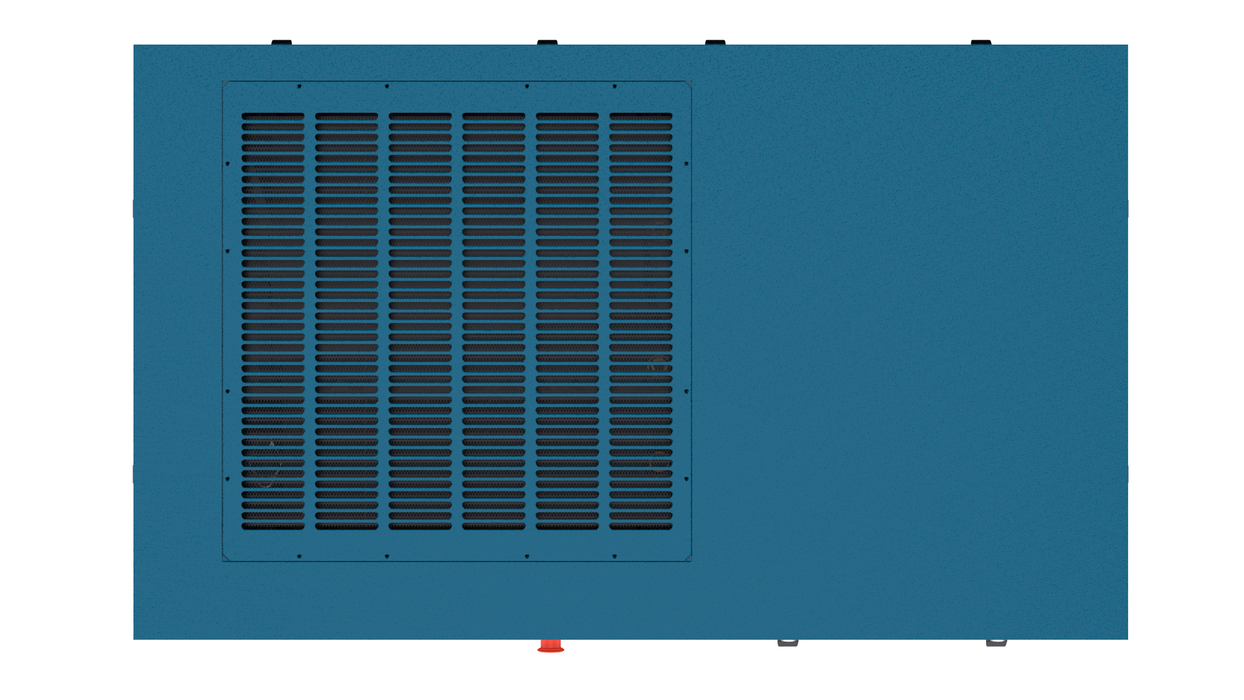 Top view of 30 HP Kaishan KRSD-30 direct drive rotary screw compressor