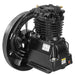Detail view of the Schulz MSL 40 two stage lubricated cast iron compressor pump, showing construction features